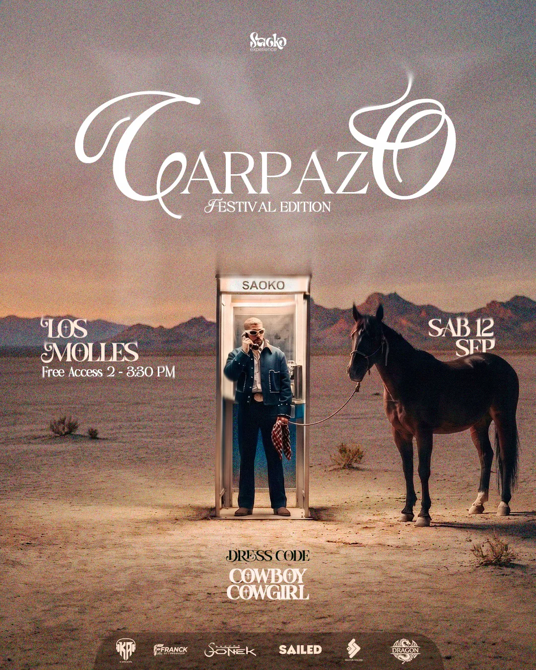 Flyer oficial de Carpazo IV Festival Edition — Los Molles, Salcedo, sábado 12 de septiembre
